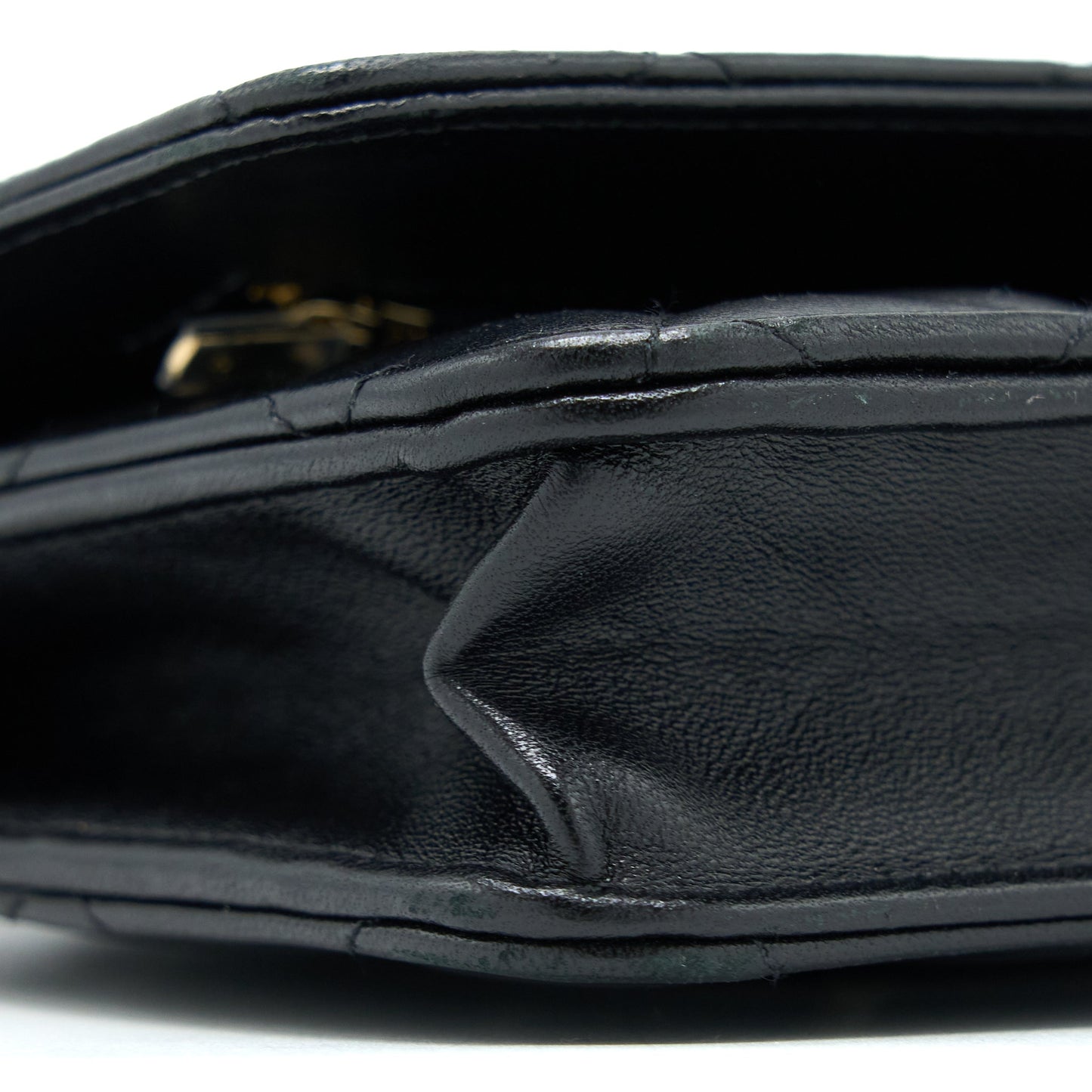 Chanel Ribbon Wallet On Chain Lambskin Black LGHW (Microchip)