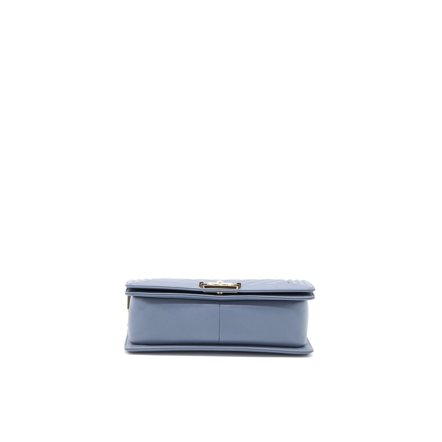 Chanel Medium Boy Bag Chevron Calfskin Grey LGHW