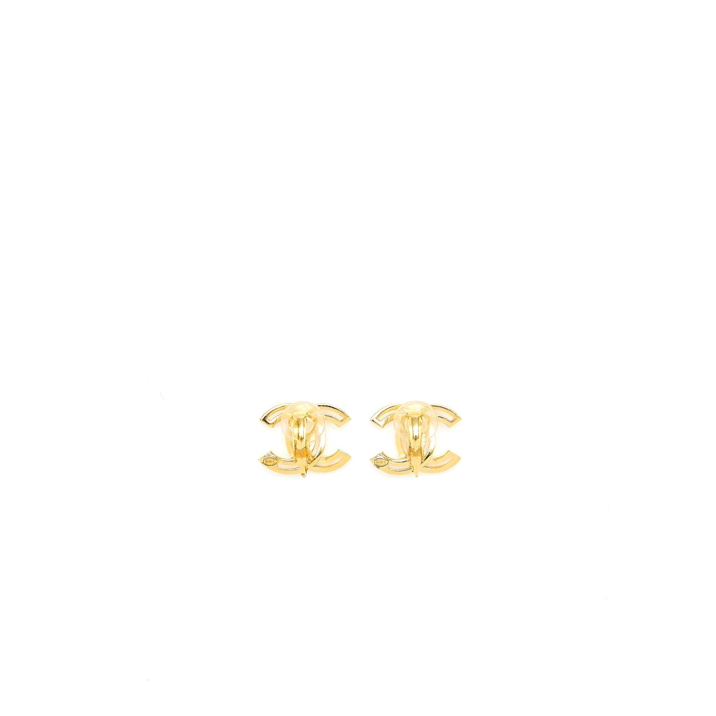 Chanel CC Logo Ear Clip Gold Tone