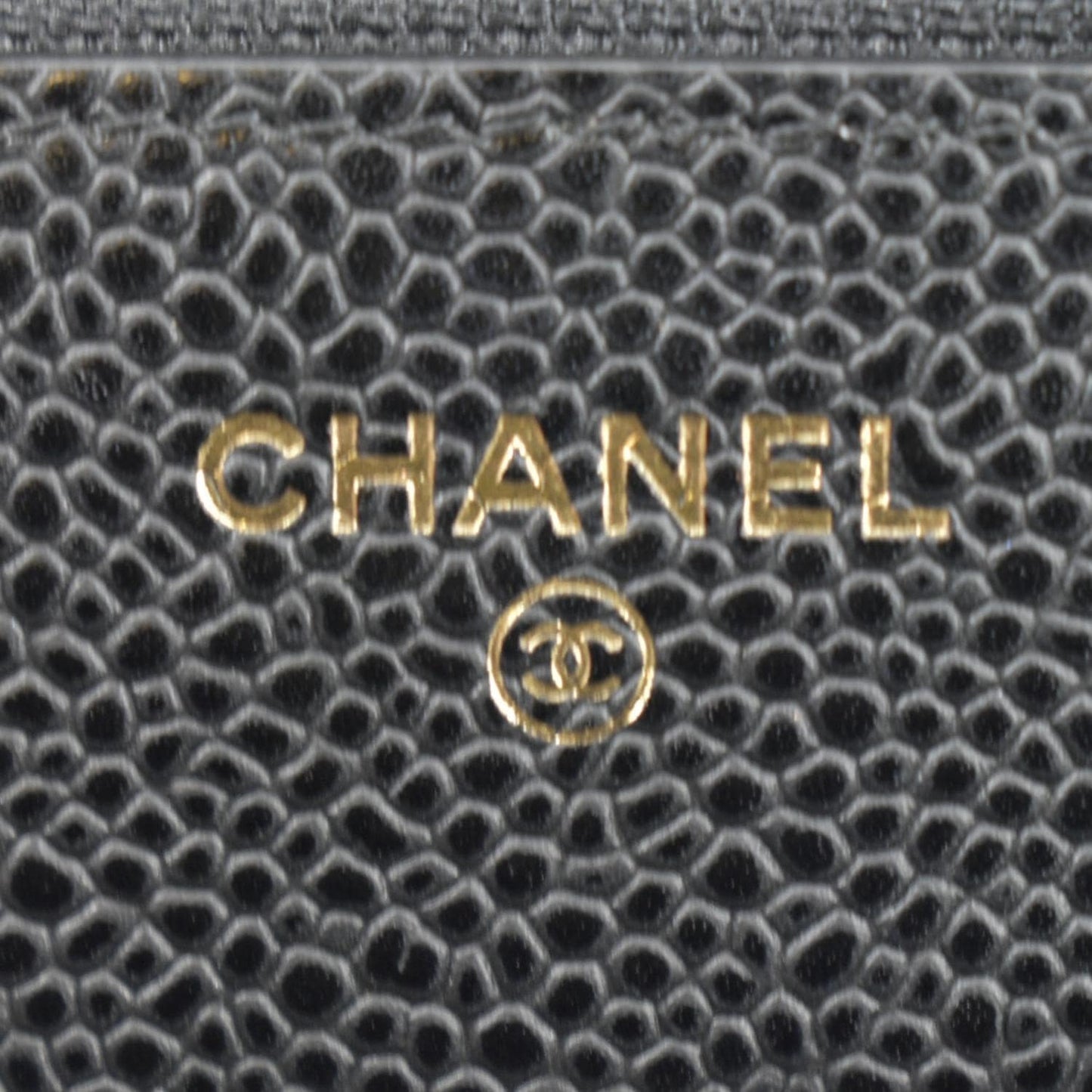 CHANEL Woc Caviar Leather Wallet On Chain Clutch Bag Black