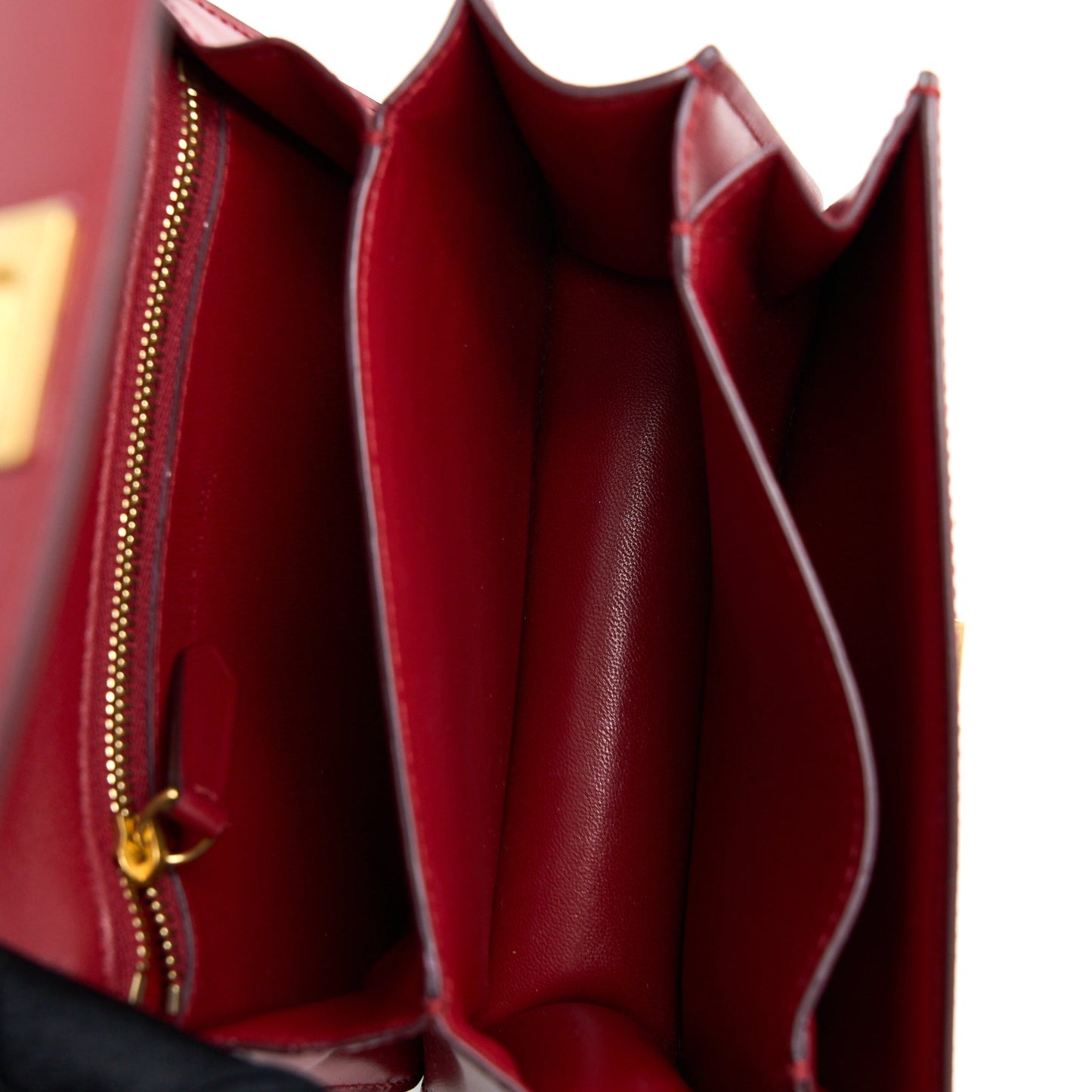Celine Small Classic Box Purse Calfskin Red