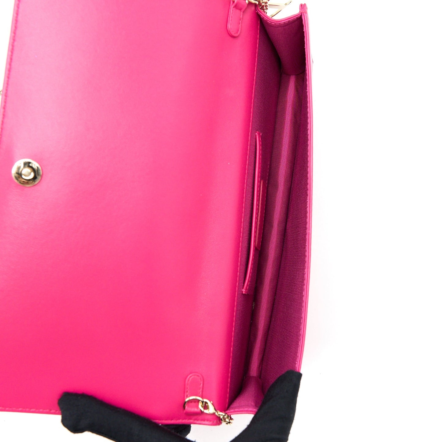 Dior Cannage Quilted Lady Dior Chain Clutch Lambskin Pink