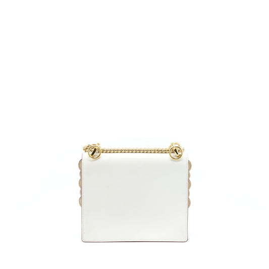 Fendi Kan I Purse White/Multicolour Gold And Silver Hardware