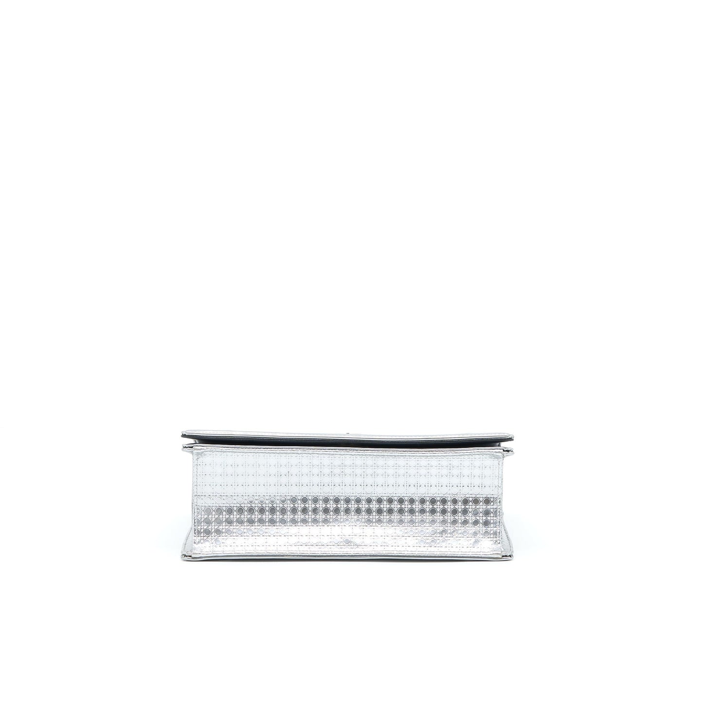 Dior Medium Diorma Purse In Metallic Silver