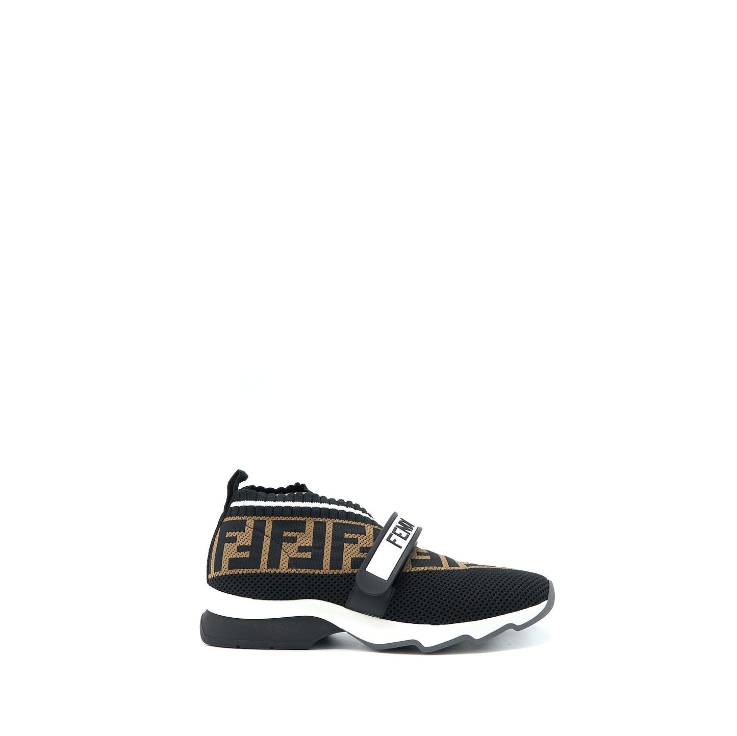 Fendi Size 36 Fabric Black/Brown Sneaker