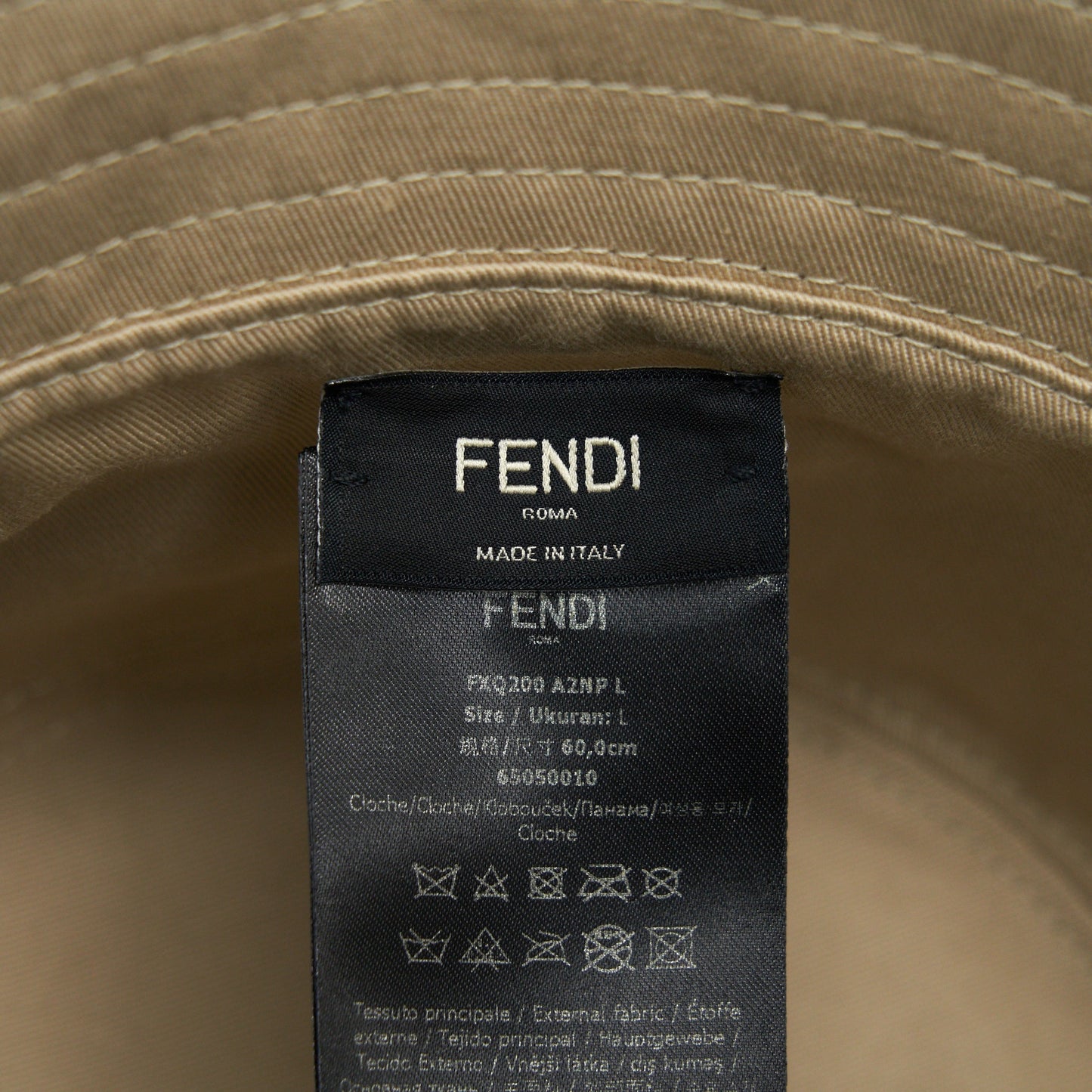 Fendi Size L Reversible Bucket Hat