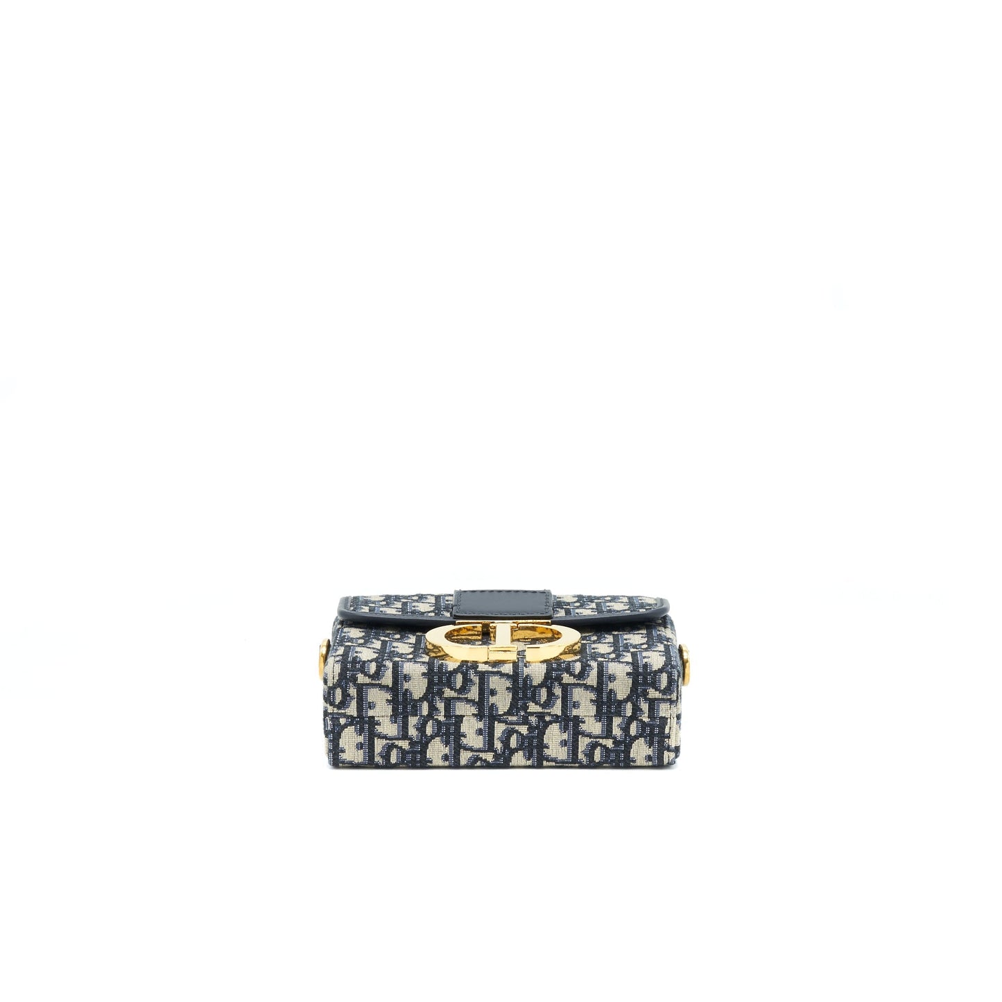 Dior Montaigne Mini Box Purse Blue Oblique