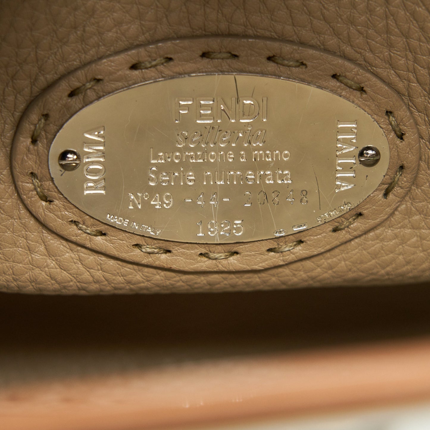 Fendi Medium Peekaboo Bag in Romano Leather Caramel SHW