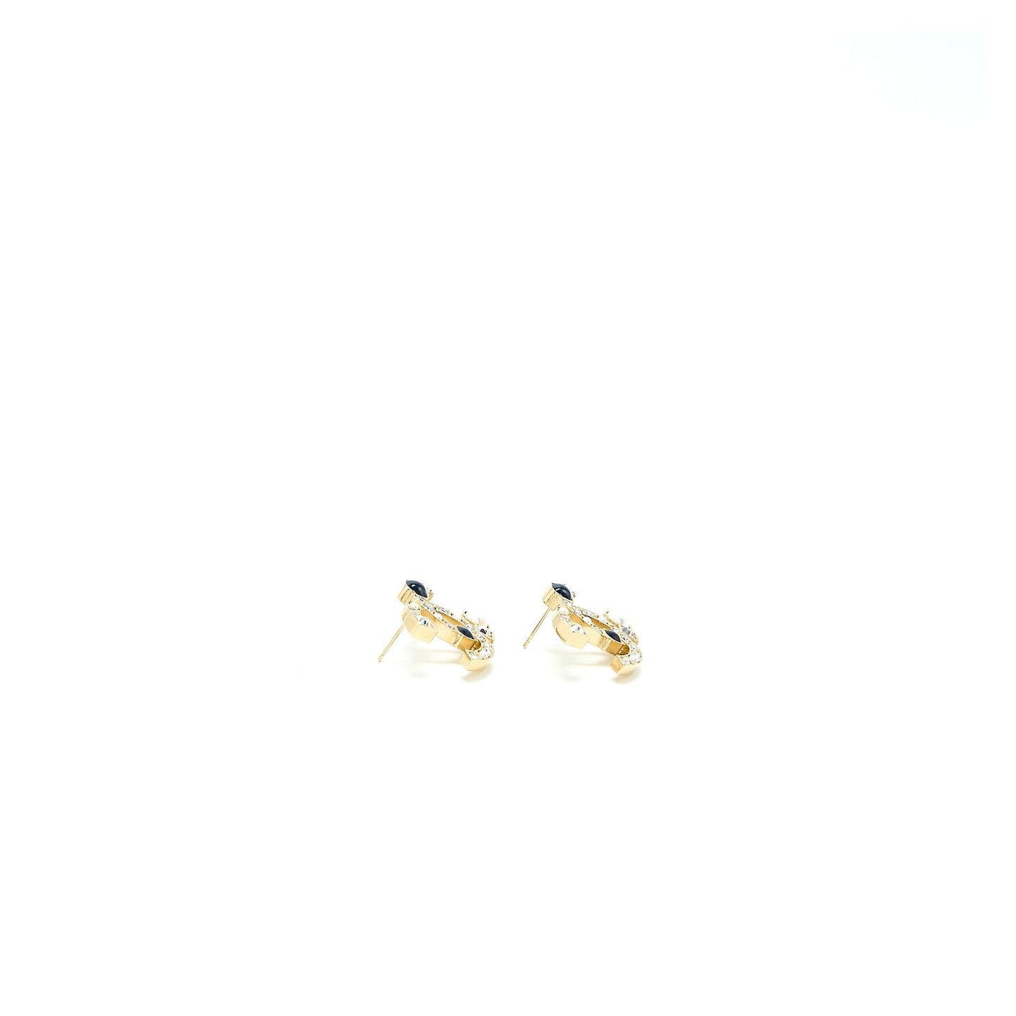 Chanel CC Logo Crystal Earrings LGHW