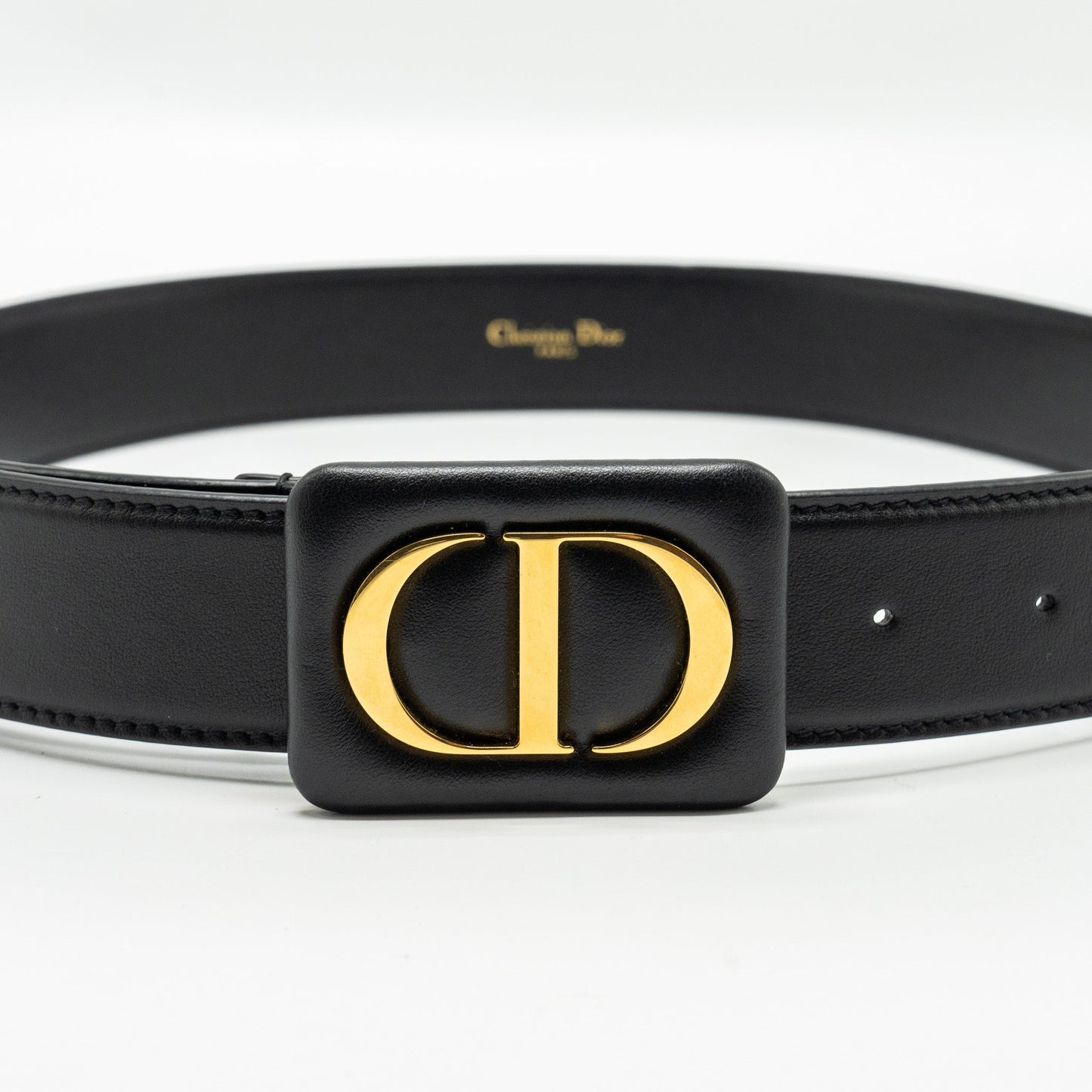 Dior size 80 30 Montaigne belt leather belt black