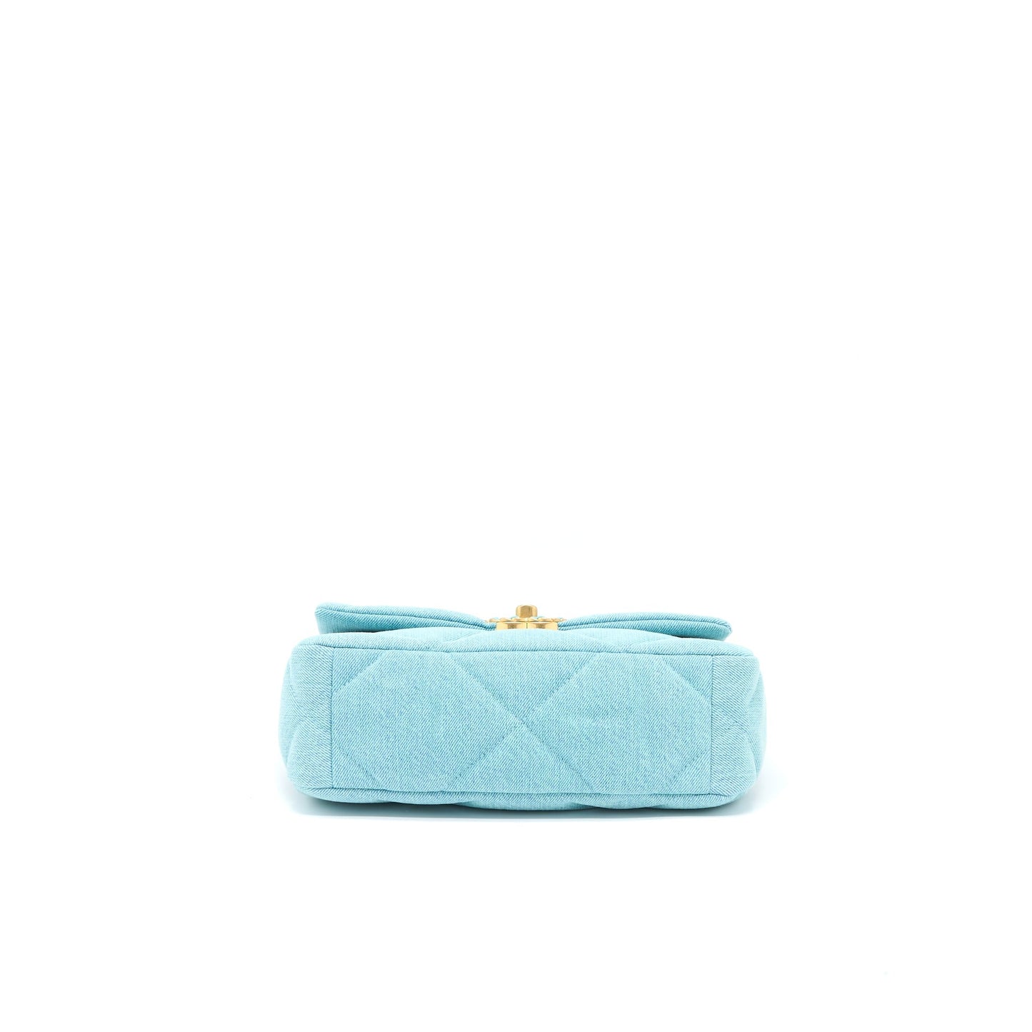 Chanel Small 19 Bag Denim Light Blue Multicolour Hardware