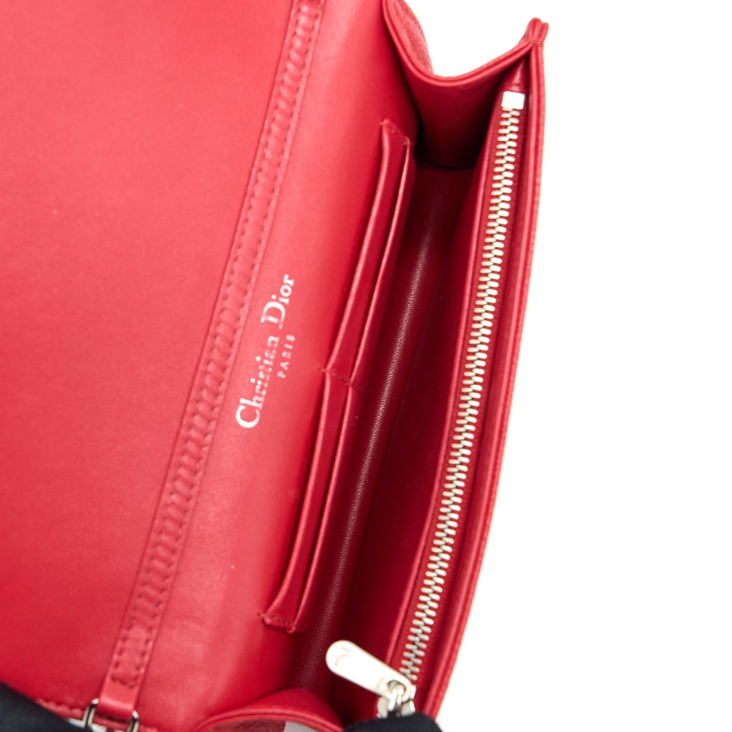 Dior Diorama Wallet On Chain Calfskin Red