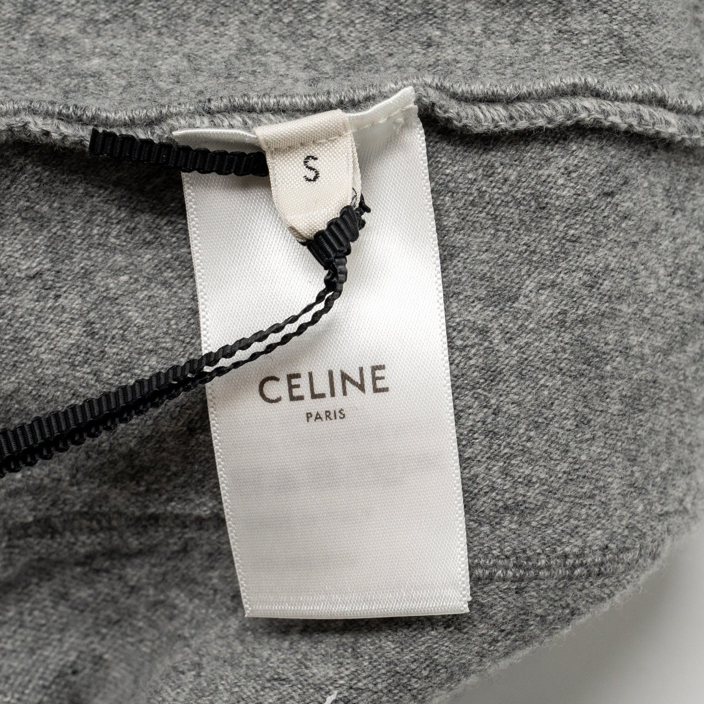 Celine Size S Cropped Hooded Sweater Cashmere Grey