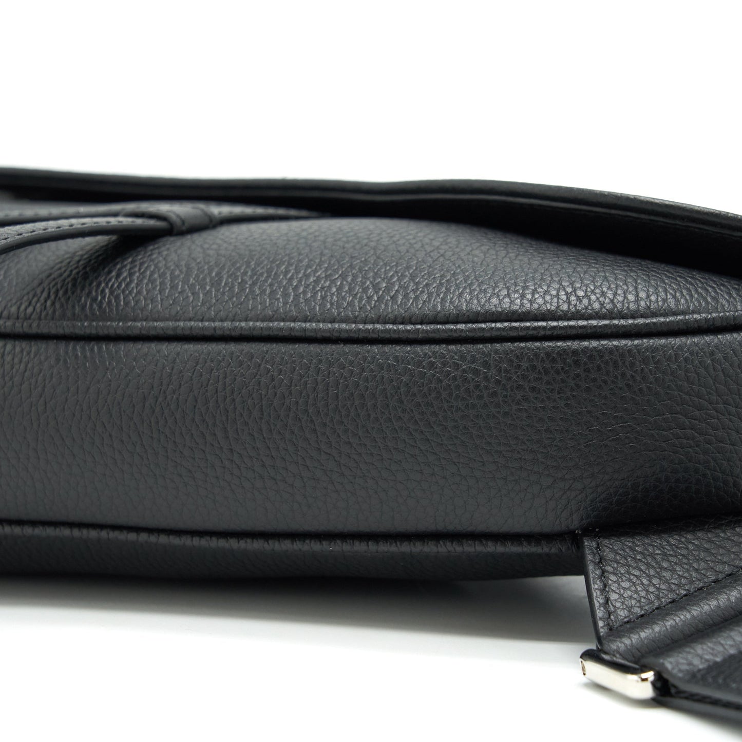 Dior Saddle Purse Grained Calfskin Black