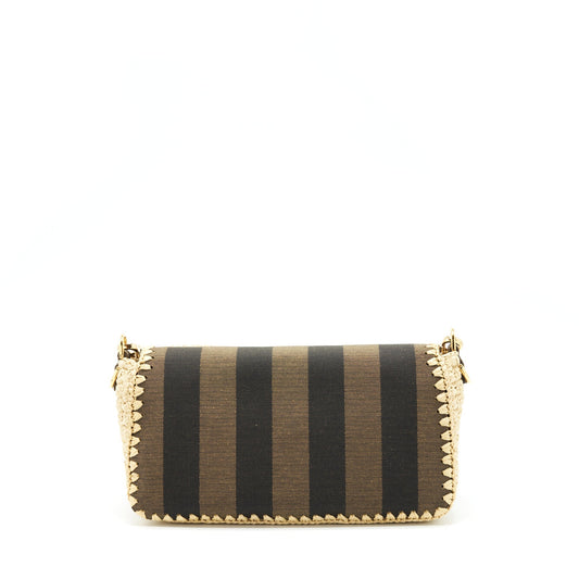 Fendi Baguette Mini Purse Fabric Brown/Cream