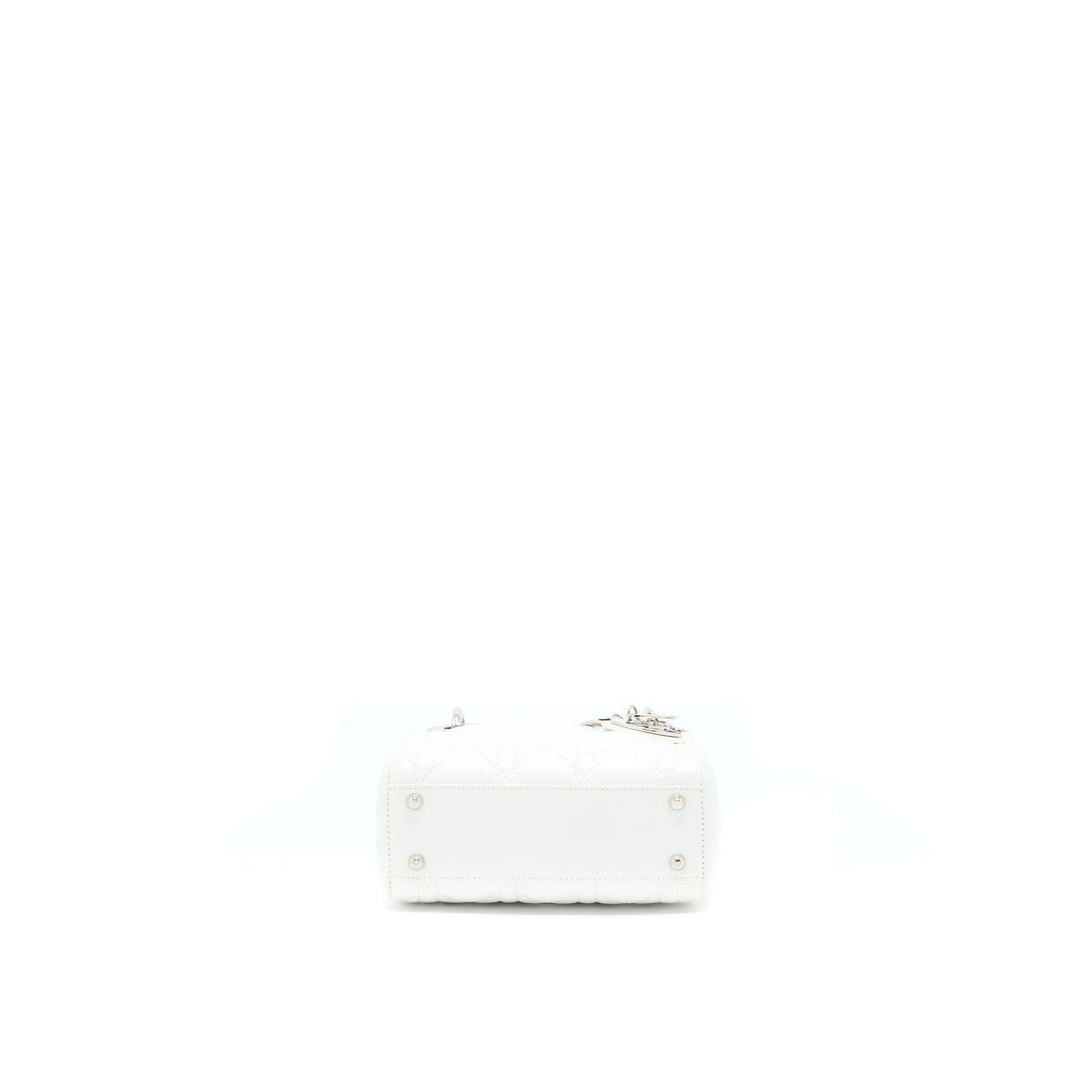 Dior Mini Lady Dior Lambskin White