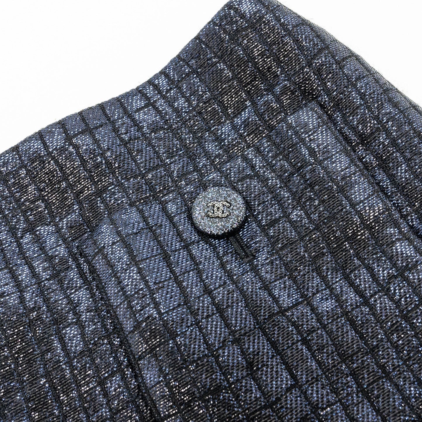 Chanel Size 36 21K Skirt Acetate/Acrylic/Wool/Cotton Navy Blue/Black