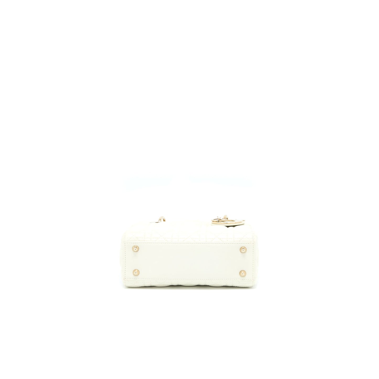 Dior Small Lady Dior My ABCDior Purse Lambskin White