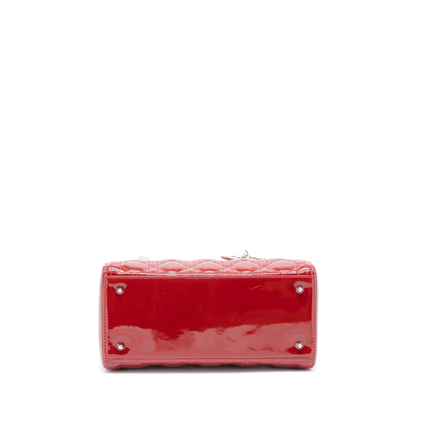 Dior Medium Lady Dior Patent Leather Red