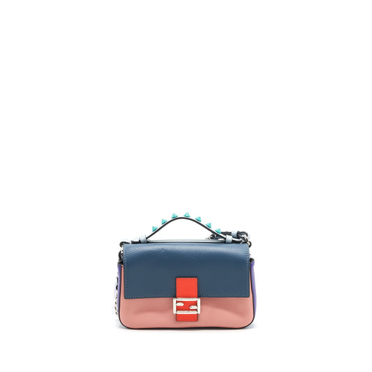 Fendi Micro Baguette Monster Double sided Purse Multi colour