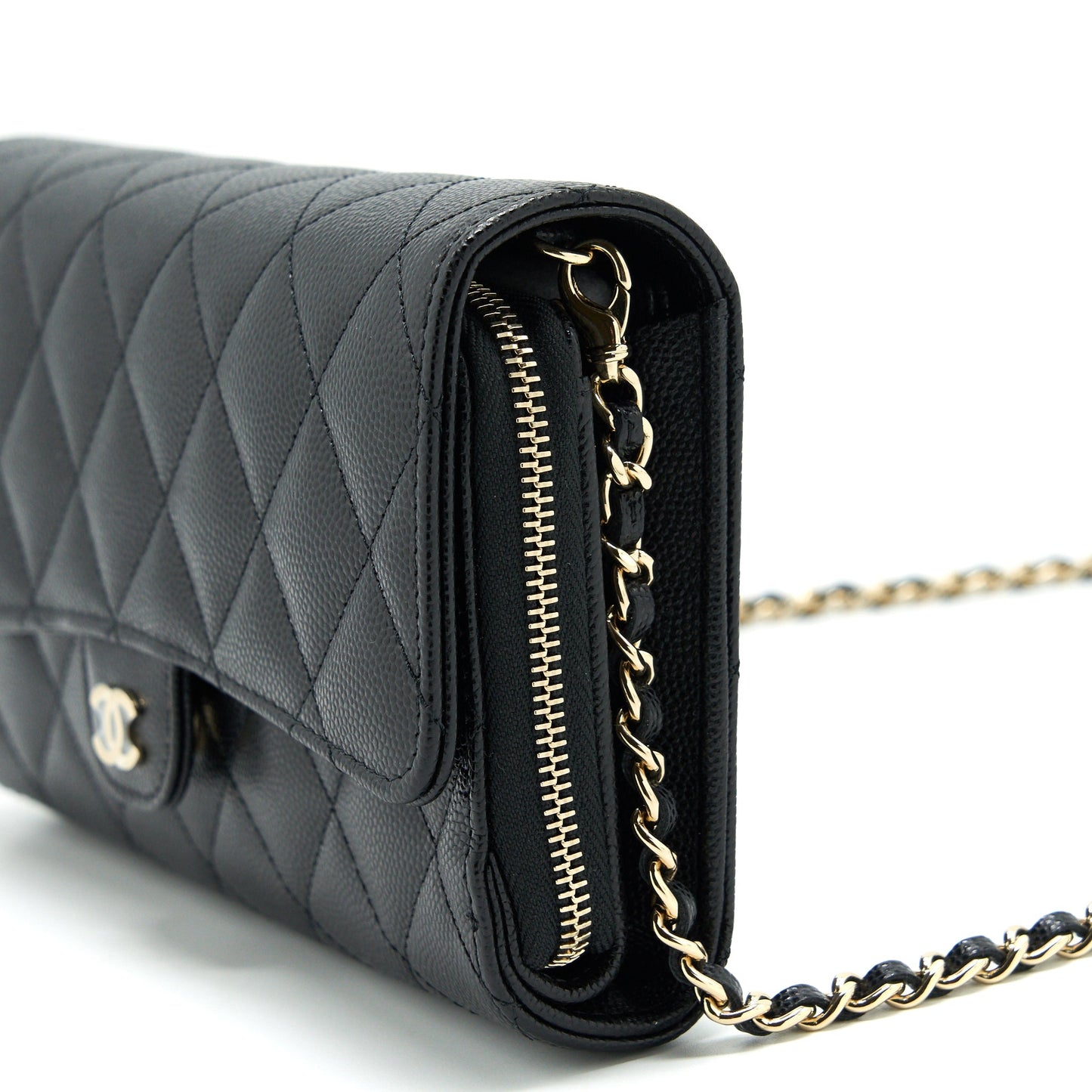 Chanel 3 In 1 Wallet On Chain Black Caviar LGHW