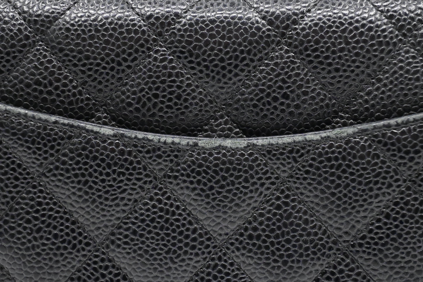 Chanel Wallet on Chain in Black Mattelassé Caviar Leather