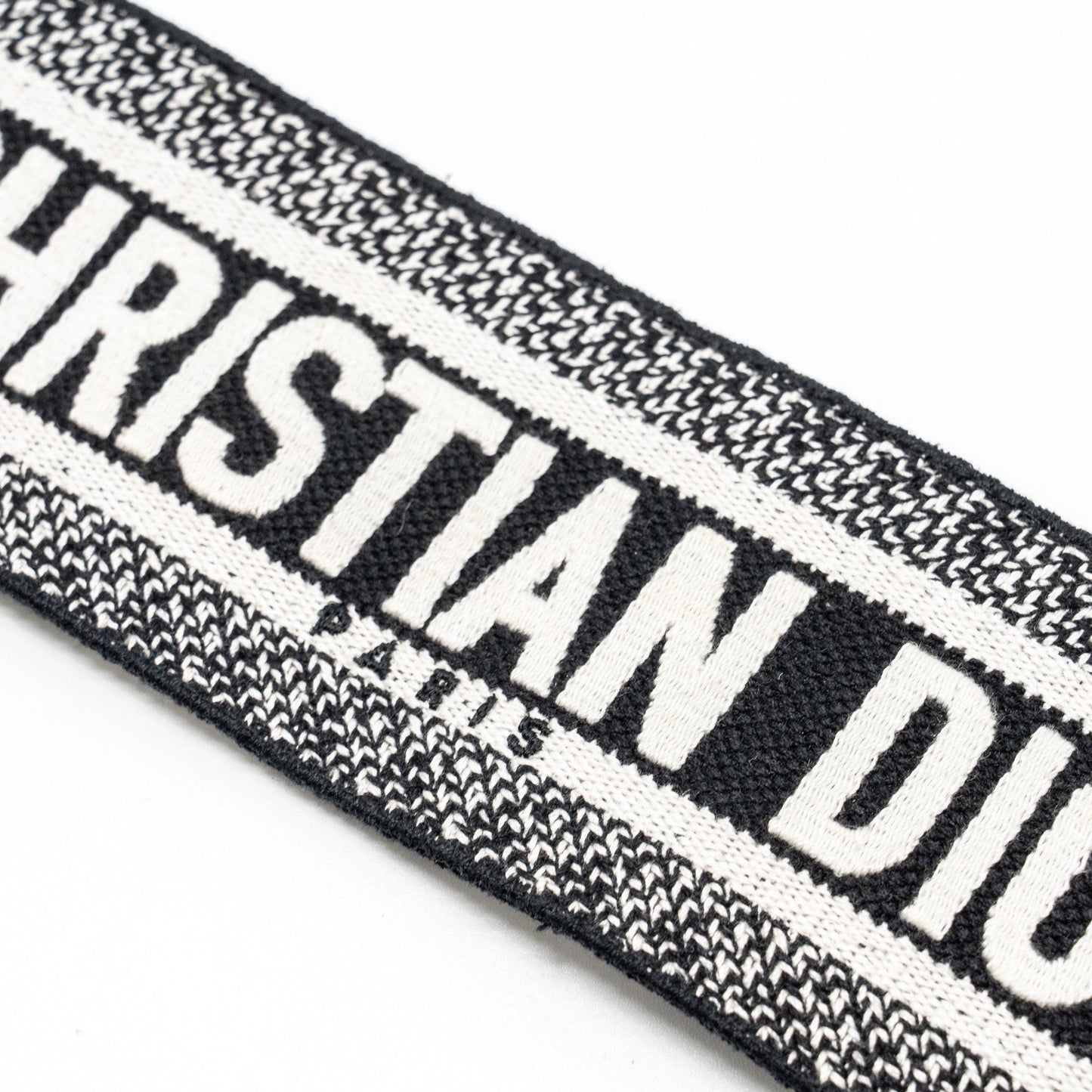 Dior Shoulder Strap Canvas/Calfskin Black/White