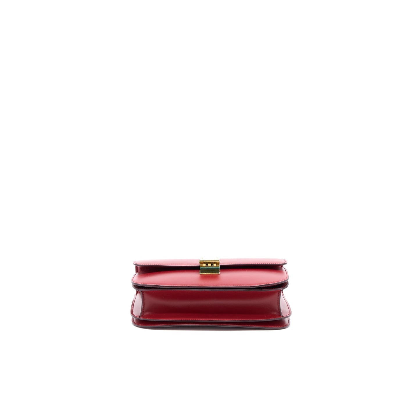 Celine Medium Classic Box Purse Calfskin Red