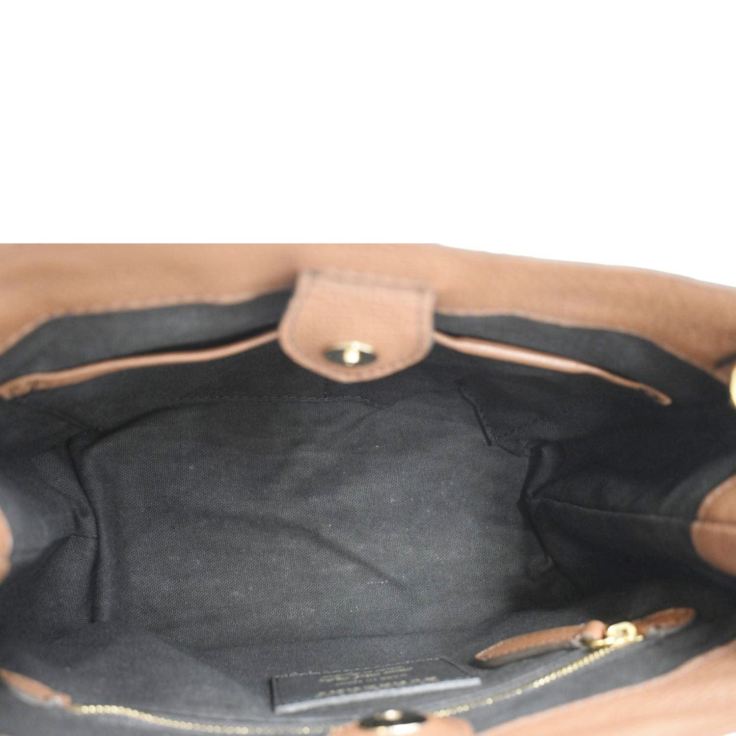 BURBERRY Banner Derby Leather Tote Shoulder Bag Tan