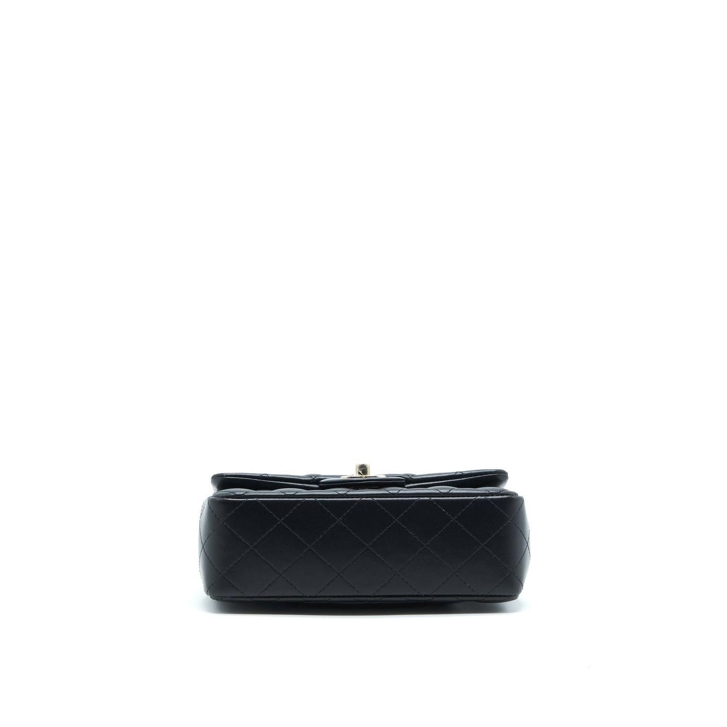 Chanel Mini Rectangular Flap Bag Lambskin Black LGHW(Microchipï¼
