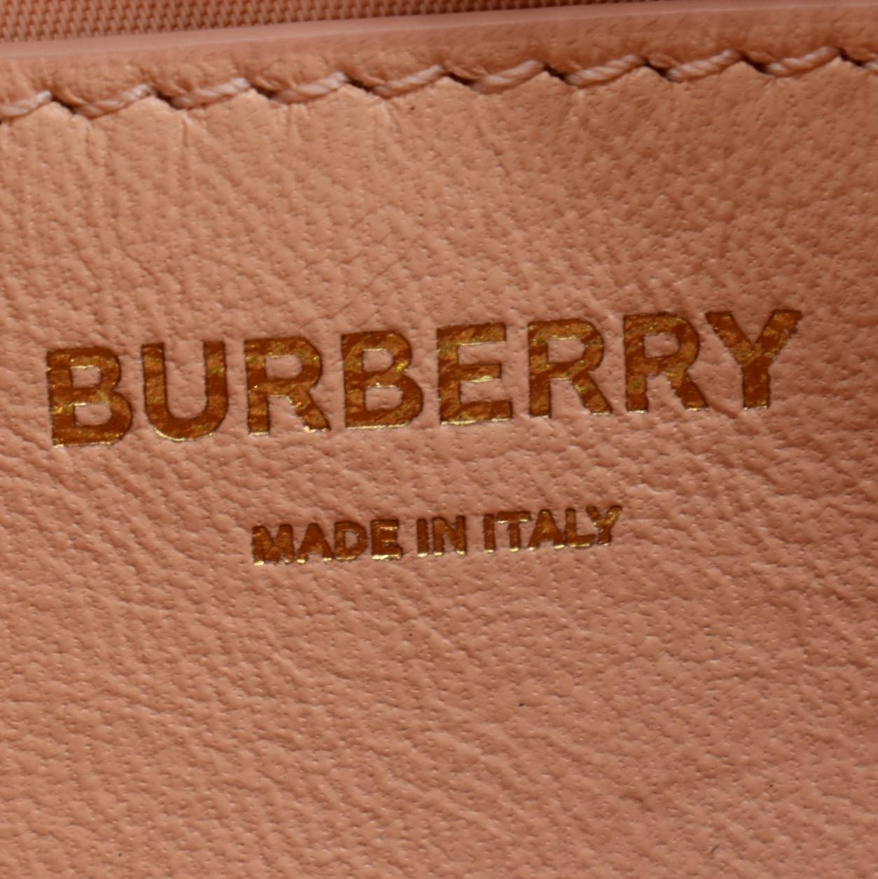 BURBERRY Lola Camera Mini Quilted Lambskin Leather Shoulder Bag Dusky Pink