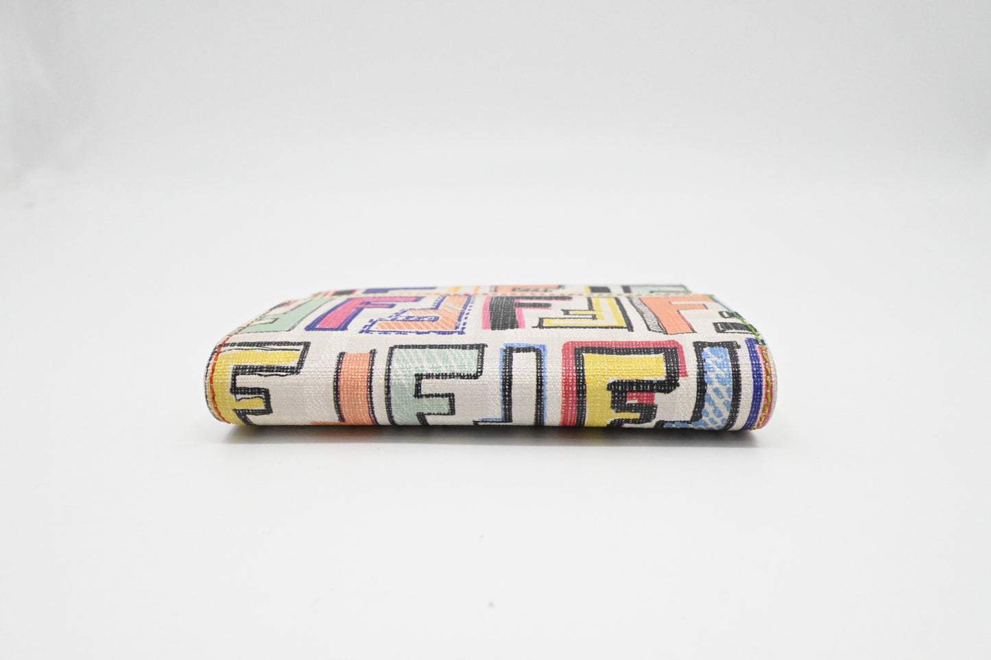 Fendi Compact Wallet in Mutlicolor FF Canvas
