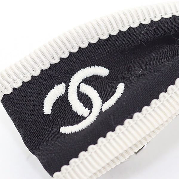 CHANEL hair accessory AA9921 silk black hair accessory Women