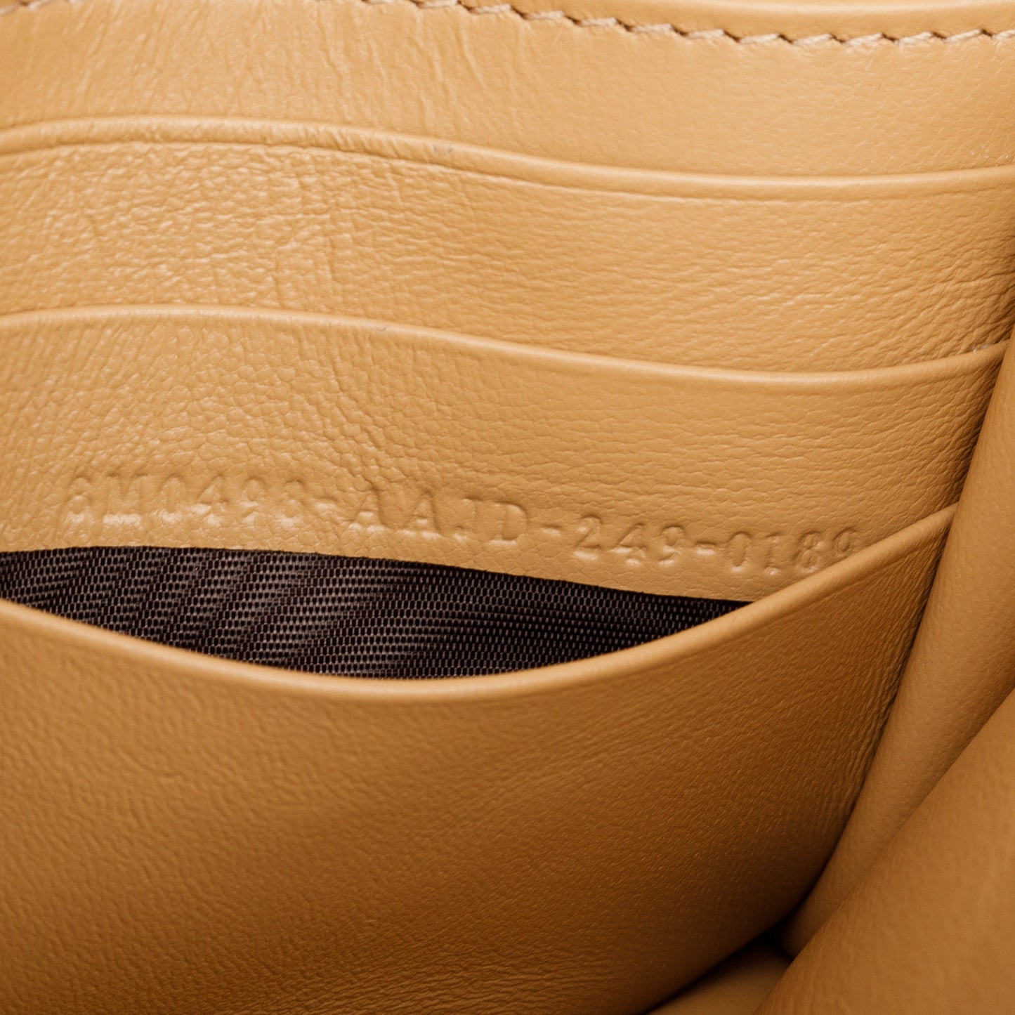 Fendi Beige Leather Baguette Wallet on Chain