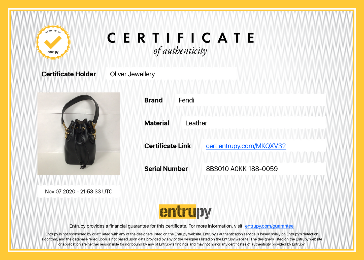 Fendi Black Mon Tresor Mini Bucket Bag
