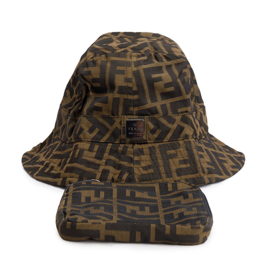 Fendi Brown Zucca FF Canvas Bucket Hat, Size S