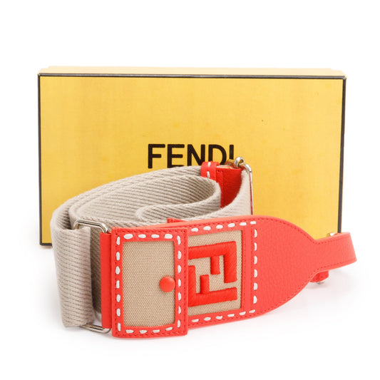 Fendi Canvas & Leather Shoulder Bag Strap