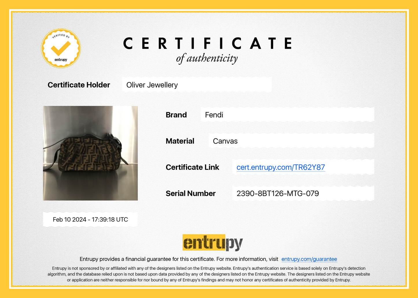 Fendi FF Zucca Canvas Small Camera Bag