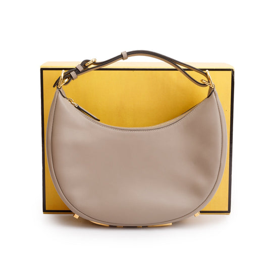 Fendi Grey Calf Leather Small Fendigraphy Bag