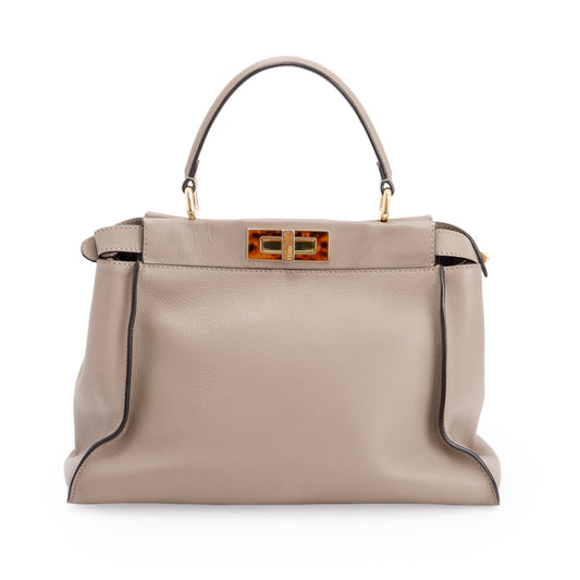 Fendi Medium Peekaboo Bag with Tortoise Detail