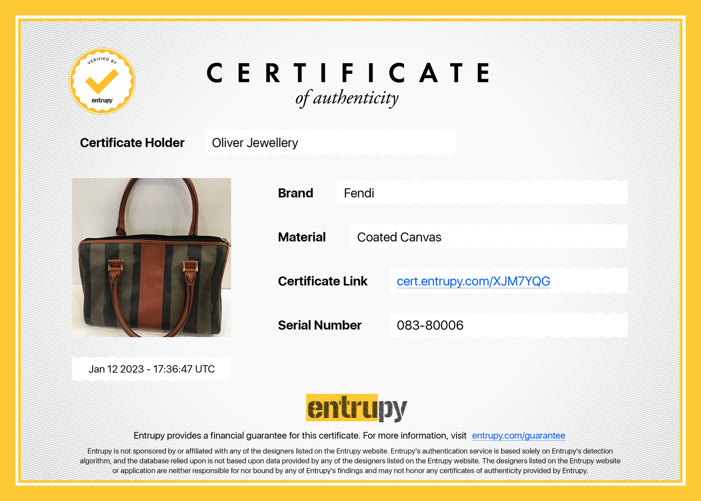 Fendi Pequin Stripe Boston Bag
