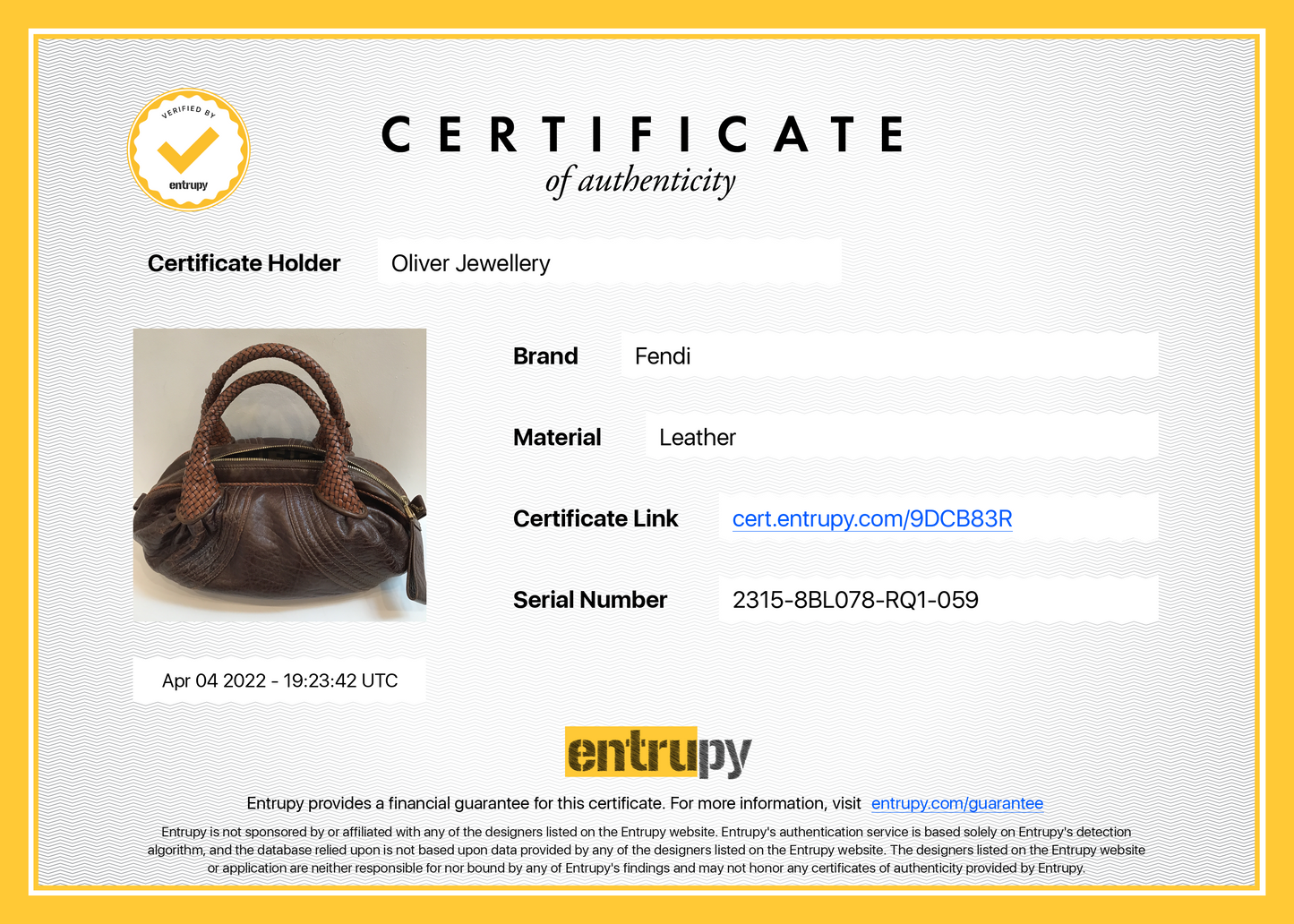 Fendi Small Leather Spy Bag