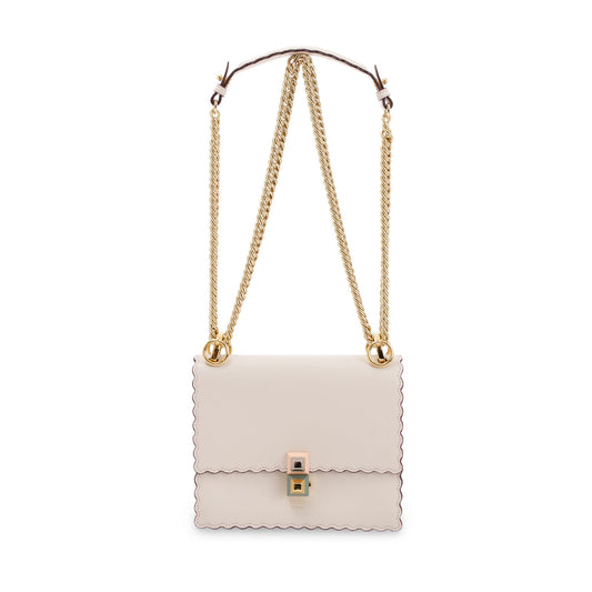 Fendi Small Scalloped Studded Kan I Shoulder Bag