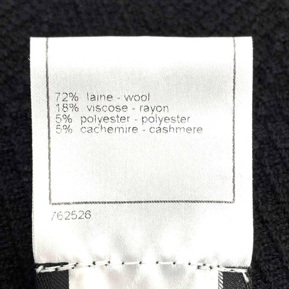 CHANEL setup P29091K00191 Wool, Rayon, Cashmere / Polyester black 06A Glitter knit flare skirt Women 38/34