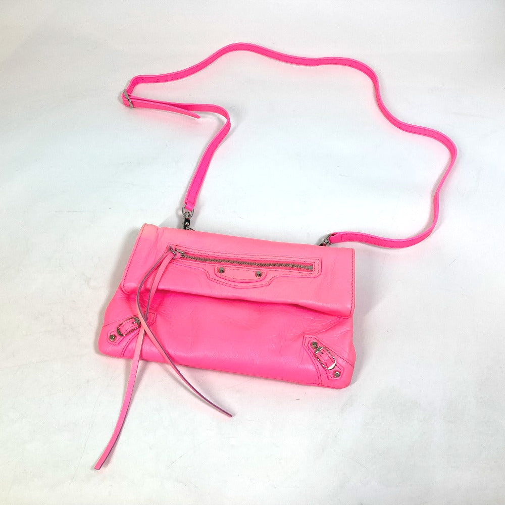 BALENCIAGA Clutch bag 431650 leather pink Pochette Classic envelope Women