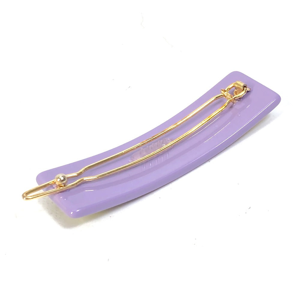 FENDI Valletta JFP402 acetate purple hairpin FF hair clip logo Kids