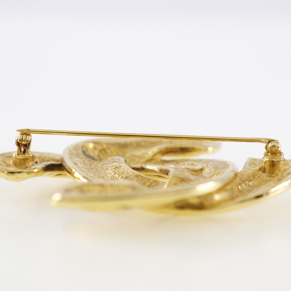 CHANEL Brooch Plated Gold gold Matrasse COCO Mark Women