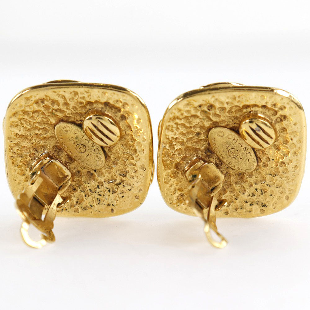 CHANEL Earring Plated Gold gold vintage COCO Mark Women