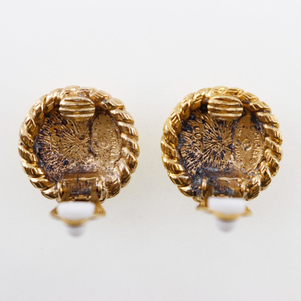 CHANEL Earring Plated Gold gold COCO Mark Women