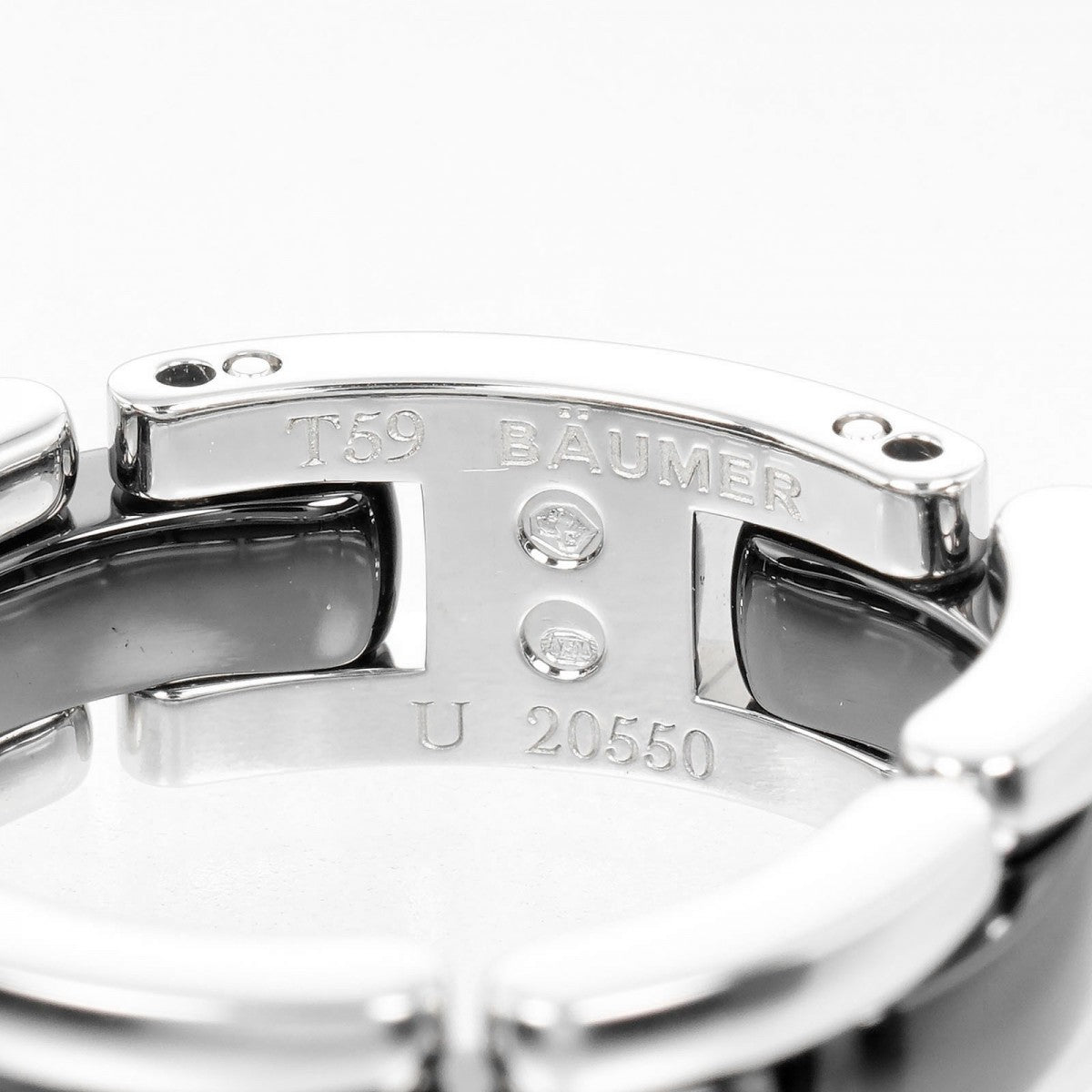 CHANEL Ring K18 White Gold, Ceramic Silver Ultra medium mens 59